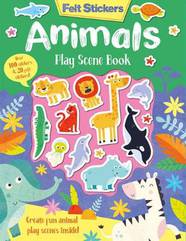 Книга з наклейками Felt Stickers: Animals Play Scene Book