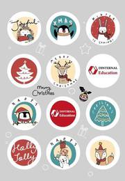 Dinternal Christmas Stickers Pack