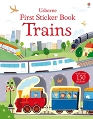Книга с наклейками First Sticker Book Trains