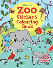 Книга с наклейками Zoo Sticker and Colouring Book