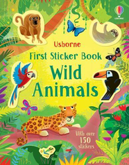 Книга First Sticker Book: Wild Animals
