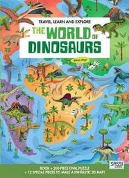 Пазл Travel, Learn and Explore: The World of Dinosaurs Book and Puzzle