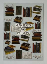 Листівка "Read books and be happy"