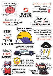 Sticker  pack 'English is easy'