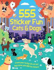 Книга 555 Sticker Fun: Cats & Dogs
