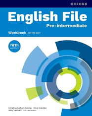 Рабочая тетрадь English File 5th Edition Pre-Intermediate Workbook with Key