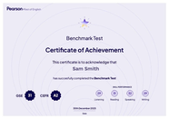 Pearson English Benchmark Test 14+