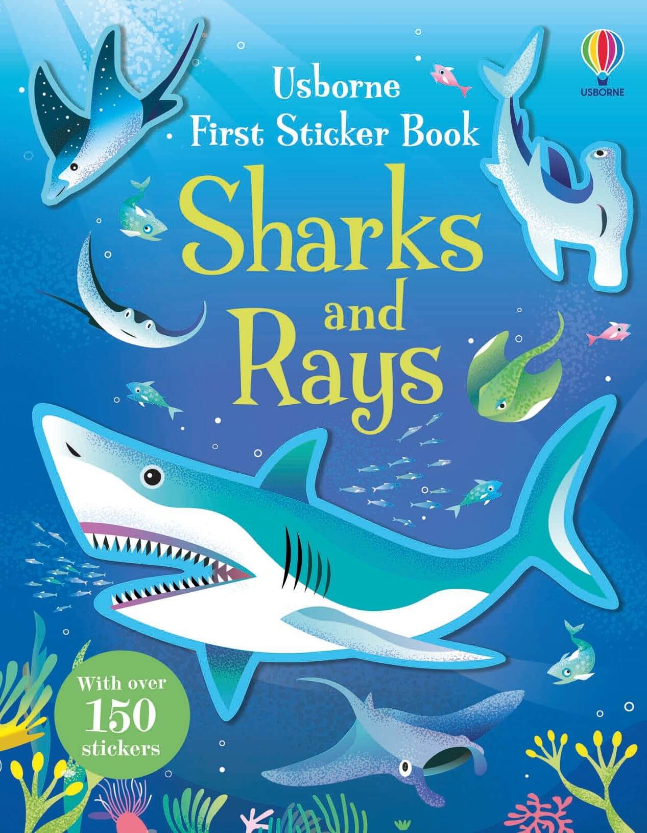 Книга з наклейками First Sticker Book Sharks and Rays